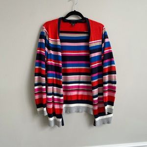 LANDS END STRIPED CARDIGAN 1X